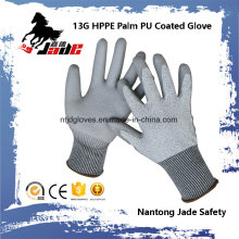 13G PU Coated Cut Resistant Work Gloves Level Grade 3 and 5